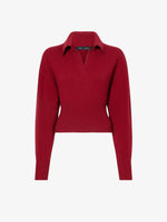 Proenza Schouler Still Life image of Jeanne Sweater in Eco Cashmere in DARK RED