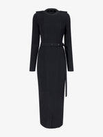 Proenza Schouler Still Life image of Lauryn Dress in Silk Viscose Knit in BLACK