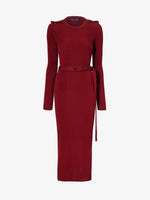 Proenza Schouler Still Life image of Lauryn Dress in Silk Viscose Knit in DARK RED