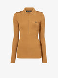 Proenza Schouler Still Life image of Norah Top in Silk Viscose Knit in DARK CAMEL