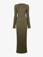 Proenza Schouler Still Life image of Joni Dress in Metallic Rib in GOLD