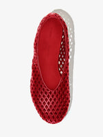 Aerial image of Tee Perforated Ballerina Flats in RED