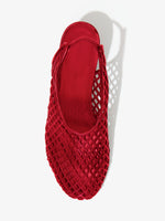 Aerial image of Perforated Slingback Pumps in RED