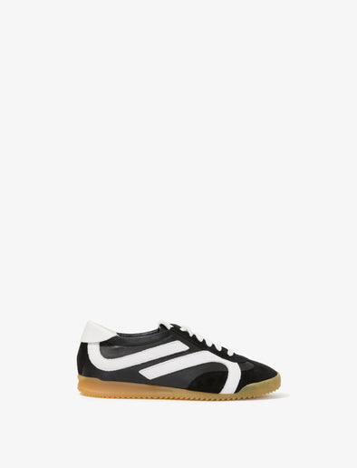 Proenza Schouler side image of Track Sneakers in black/white