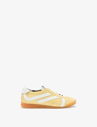 Proenza Schouler side image of Track Sneakers in Slick Nappa in resin/ecru