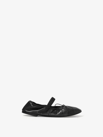 Side image of Glove Mary Jane Ballet Flats in BLACK