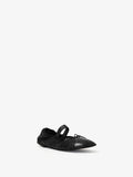 Front 3/4 image of Glove Mary Jane Ballet Flats in BLACK