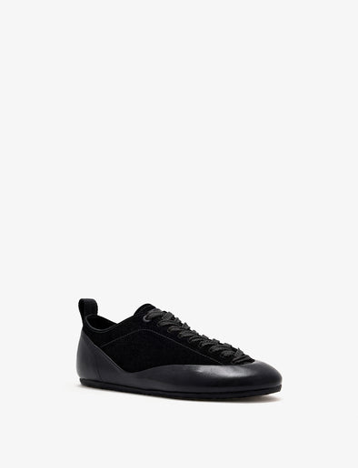 Proenza Schouler Front 3/4 image of Arcadia Sneakers in Black