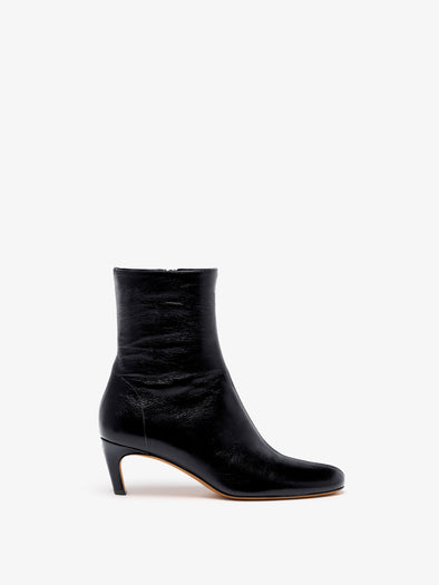 Proenza Schouler Front image of Uma Ankle Boots in Slick Calf in Black