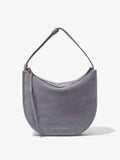 Front image of Baxter Suede Bag in STEEL