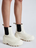 Proenza Schouler image of model wearing SOREL x Proenza Schouler CARIBOU Chelsea WP in CHALK/BLACK