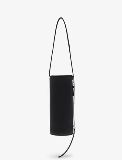 Proenza Schouler front vertical image of Silo Bag in Satin in black