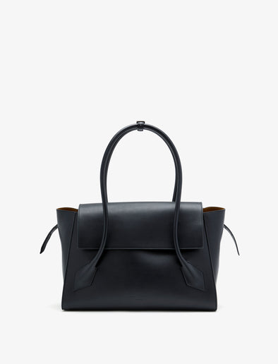 Front image of Tate Bag in Smooth Calfskin in BLACK