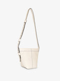 3/4 Front image of Barrow Mini Bucket Bag in OFF WHITE