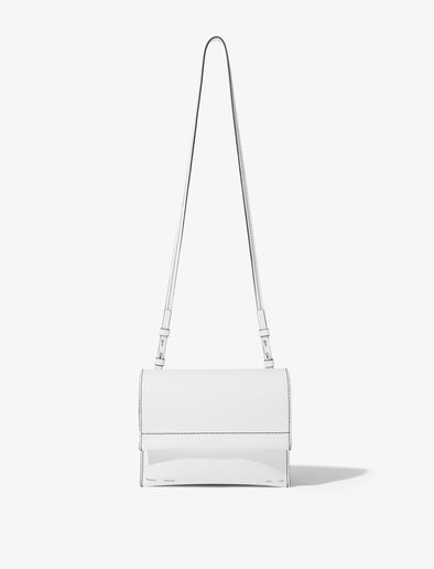 Proenza Schouler Small White Label Accordion Flap Shoulder Bag in White