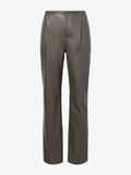 Flat image of Faux Leather Straight Leg Pants in wood