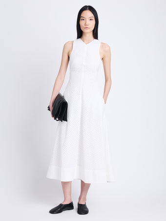 Proenza Schouler White Label Poplin Cut Out Midi Dress