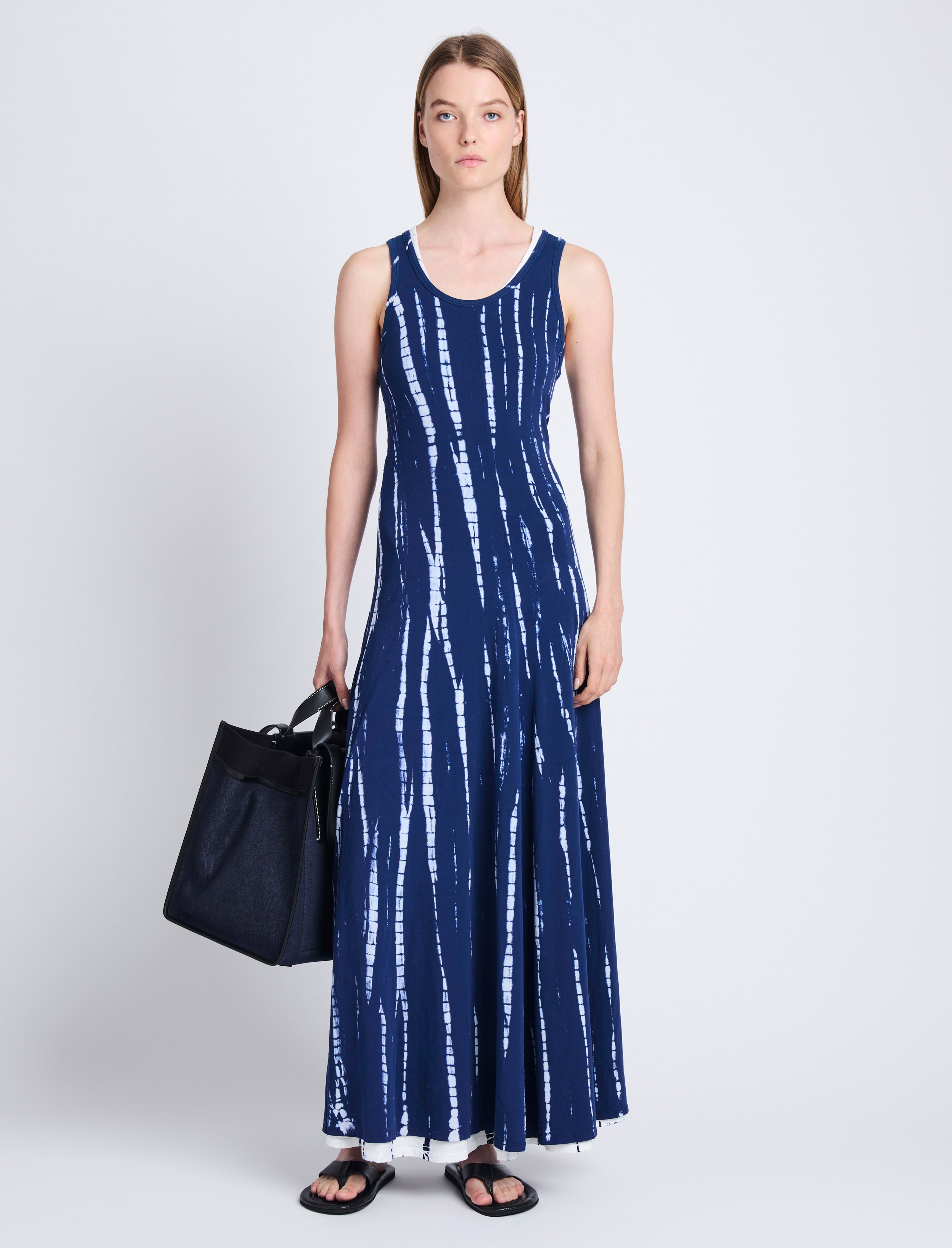 Proenza Schouler White Label Tie Dye Davi Dress Navy White Proenza Schouler Official Site