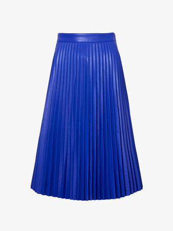 Still Life image of Daphne Skirt in Faux Leather in SAPPHIRE