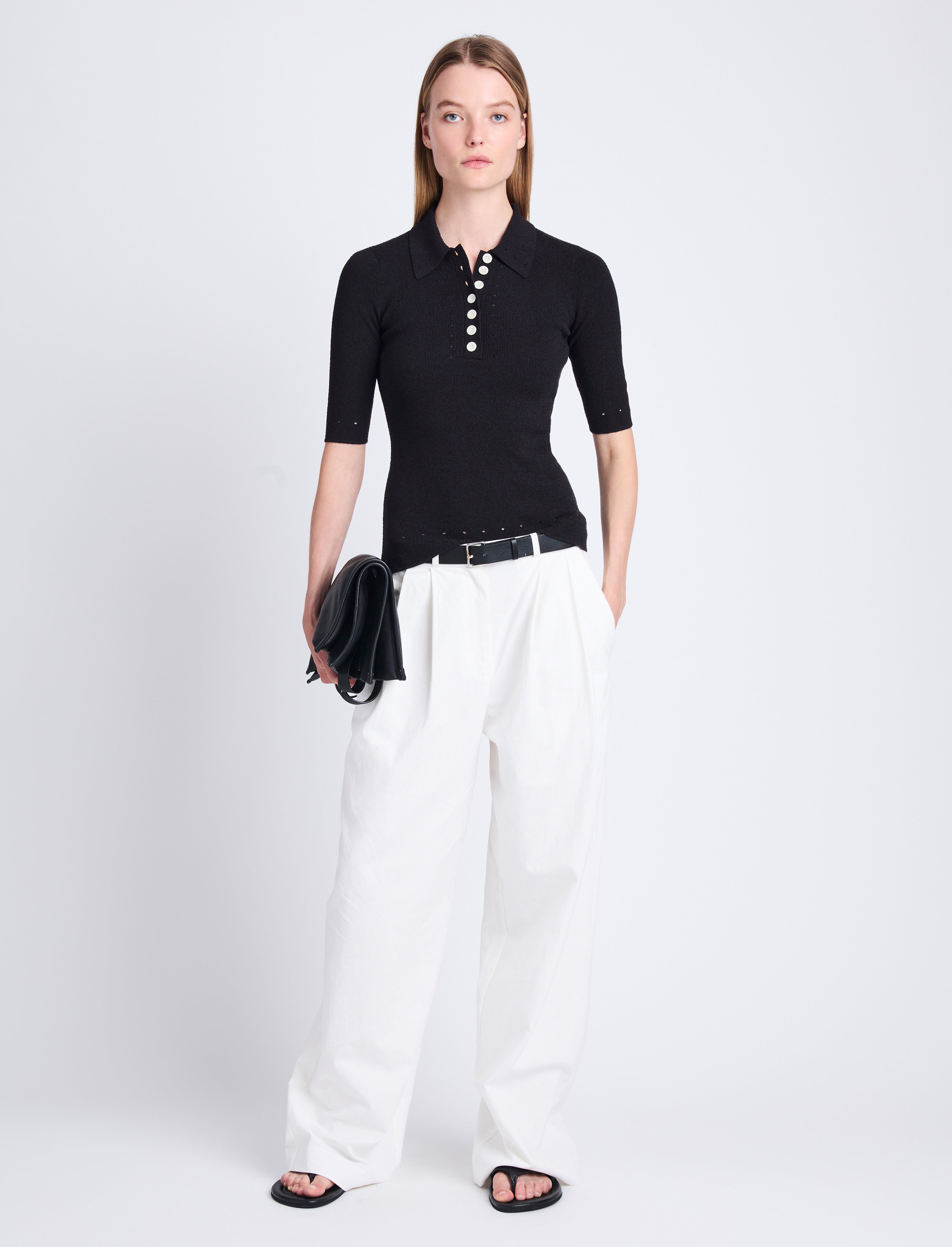 Proenza Schouler Georgia front-zip blouse - White