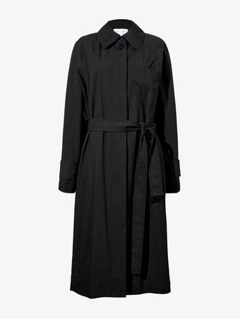 Still Life image of Clark Trench Coat in Cotton Nylon in BLACK