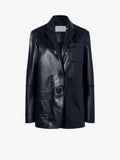 Still Life image of Tesema Blazer in Leather in BLACK