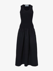 Still Life image of Malia Dress in Peached Poplin in BLACK