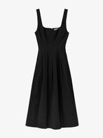 Still Life image of Allen Dress in Solid Cotton Linen in BLACK