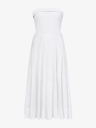 Still Life image of Warren Dress in Tech Poplin in WHITE