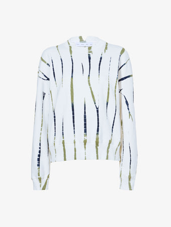 Flat image of Blake Tie Dye Sweatshirt in Navy/Olive/White