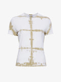 Still Life image of Brewer T-Shirt in Grid Tie Dye in WHITE/KHAKI