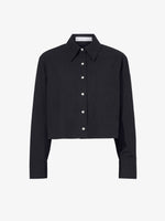 Still Life image of Alma Shirt in Peached Poplin in BLACK