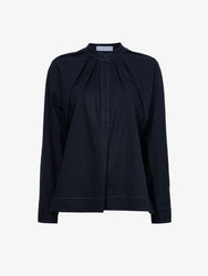 Still Life image of Carter Top in Tech Poplin in BLACK