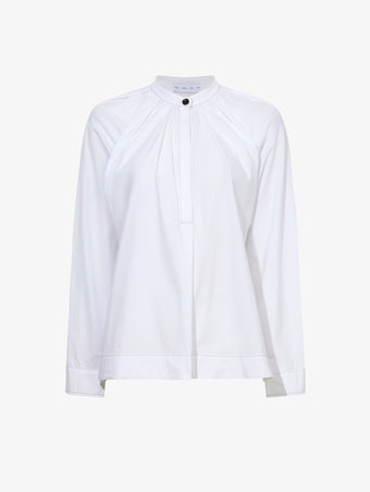 Still Life image of Carter Top in Tech Poplin in WHITE