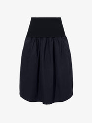 Still Life image of Olive Skirt in Peached Poplin in BLACK