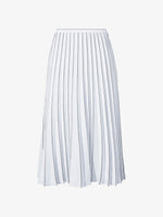 Flat image of Pleated Miles Skirt in Crepe in WHITE/BLACK