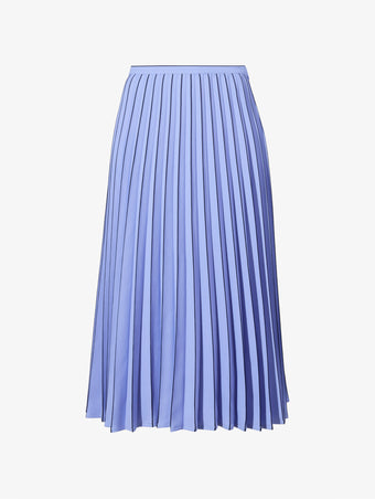 Still Life image of Pleated Miles Skirt in Crepe in PALE IRIS/BLACK