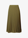 Flat image of Miles Skirt in Pleated Crepe in OLIVE