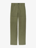 Flat image of Sydnor Pants in Rumpled Cotton in Dark Olive