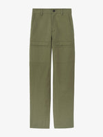 Flat image of Sydnor Pants in Rumpled Cotton in Dark Olive