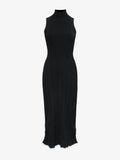 Still Life image of Kim Knit Dress in Compact Pointelle Rib in BLACK