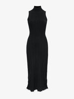 Still Life image of Kim Knit Dress in Compact Pointelle Rib in BLACK