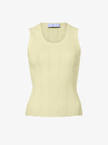 Still Life image of Perry Knit Top in Compact Pointelle Rib in PALE YELLOW