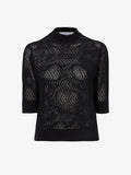 Still Life image of Nicola Sweater in Zig Zag Pointelle in BLACK