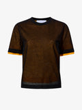 Still Life image of Powell Sheer Knit Top in BLACK/MARIGOLD