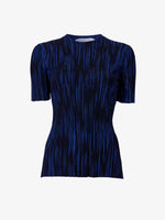 Still Life image of Foster Knit Top in Printed Rib in NAVY/BLACK