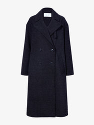 Proenza Schouler Still Life image of Ronan Coat in Soft Twill Coating in BLACK/GREY