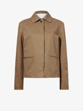 Proenza Schouler Still Life image of Sawyer Jacket in Gabardine in DARK BIRCH