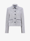 Proenza Schouler Still Life image of Rosie Jacket in Soft Twill Coating in WHITE/GREY