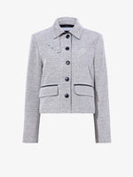 Proenza Schouler Still Life image of Rosie Jacket in Soft Twill Coating in WHITE/GREY